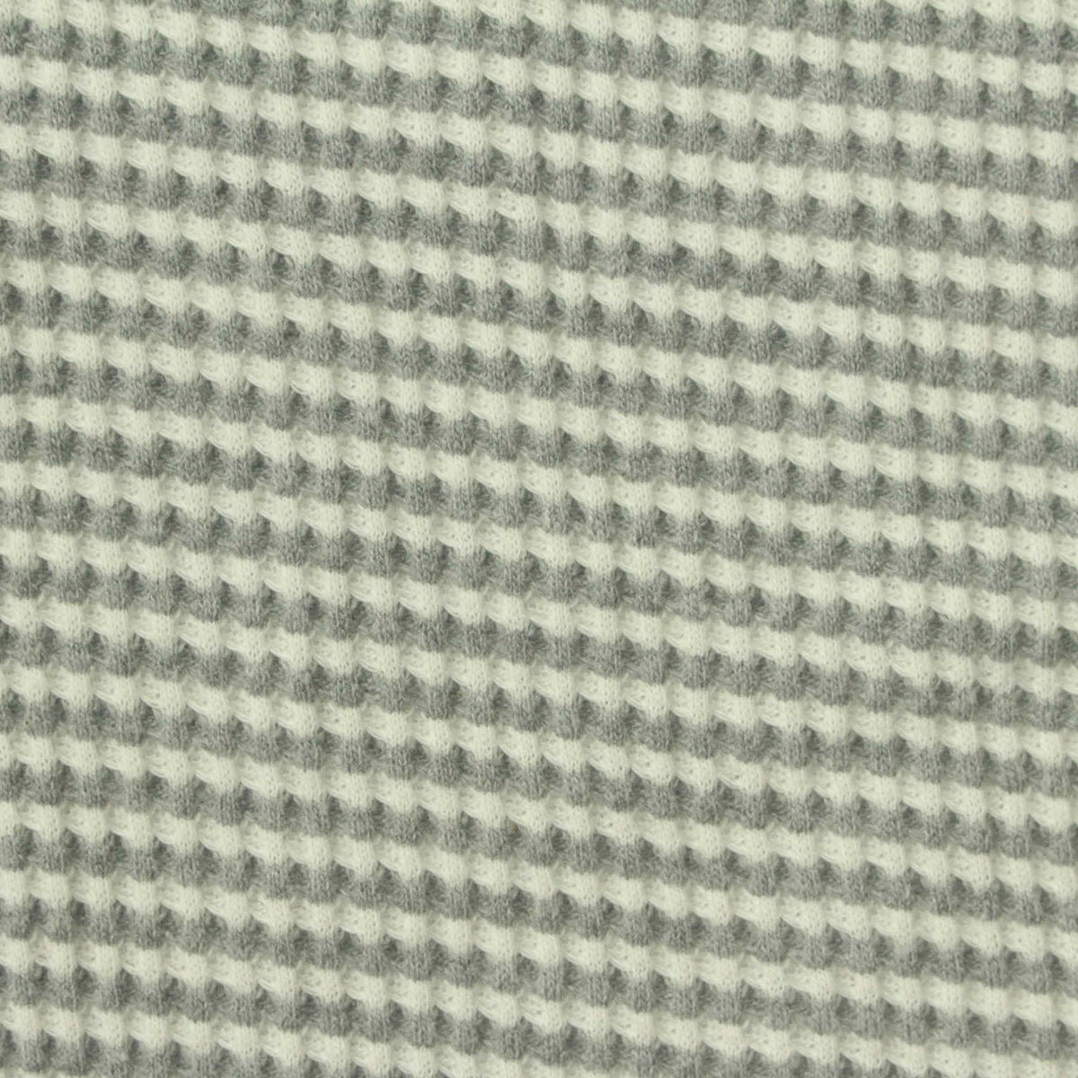 Striped Cotton Polyester Waffle Knit Fabric, 230 gsm, 160 cm — Grey