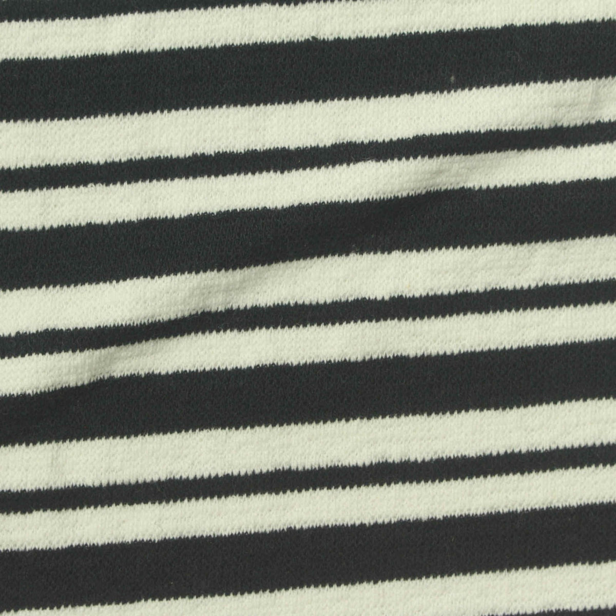 Black Horizontal-Stripe Fleece, Cotton
