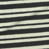 Black Horizontal-Stripe Fleece, Cotton