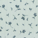 Blue Floral Pointelle Knit, Poly-Cotton