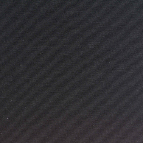 Cotton Stretch Jersey Knit Fabric, 190 gsm, 160 cm — Black