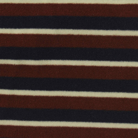 Brown Horizontal-Stripe Velvet, Polyester
