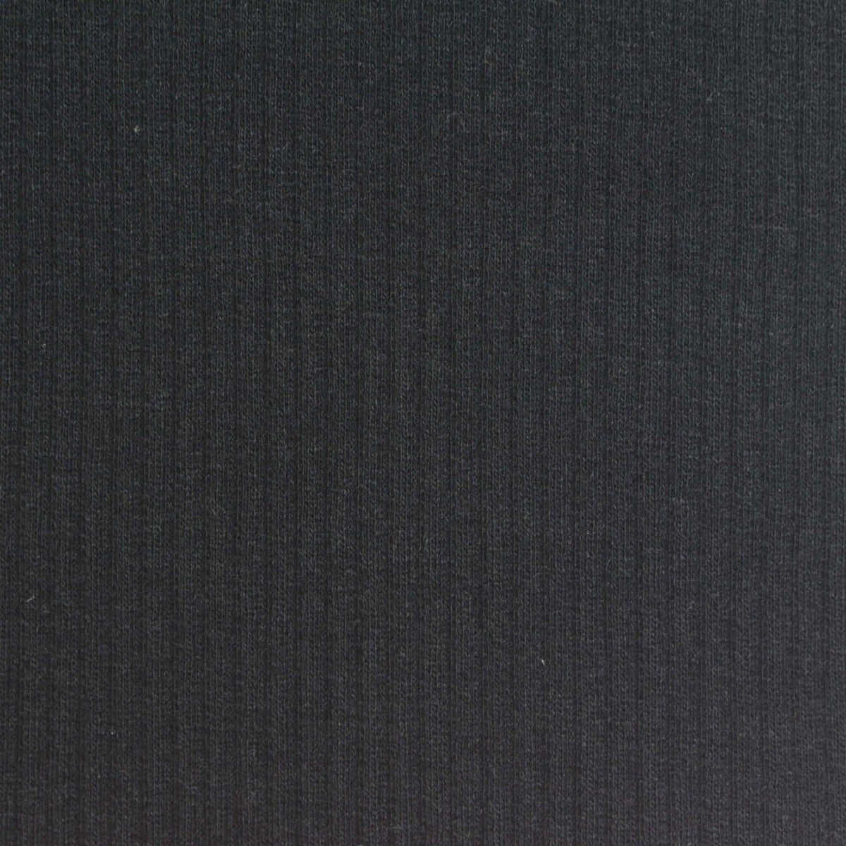Black Ribbed Rib Knit, Poly-Cotton