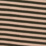 Pale Peach Horizontal-Stripe French Terry, Polyester