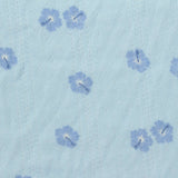 Blue Flowers Rib Knit, Polyester
