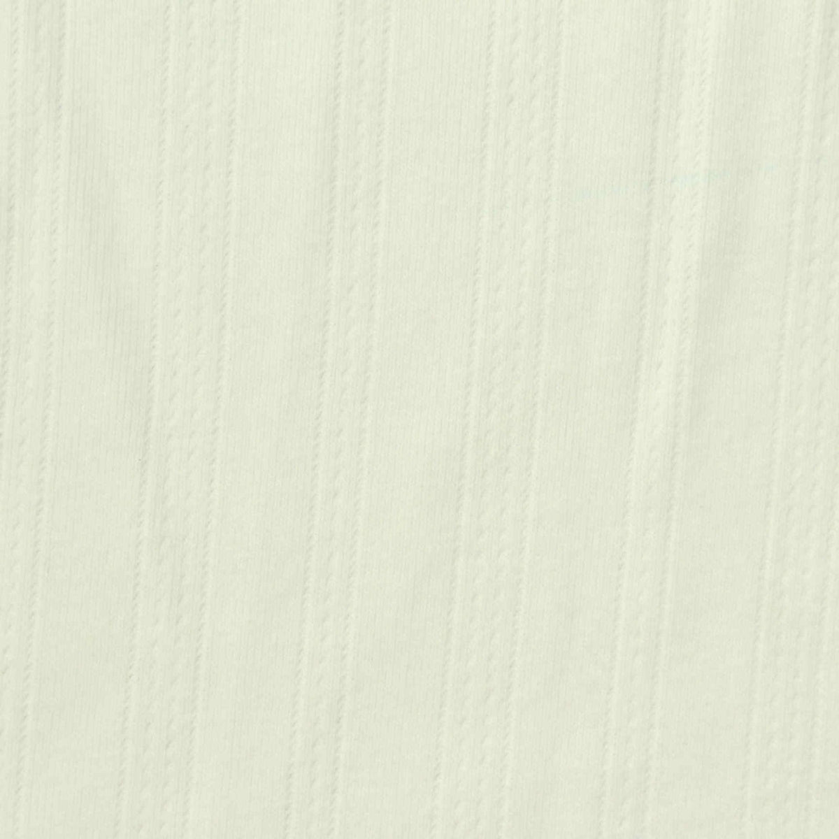 White Textured-Stripe Rib Knit, Cotton-Poly