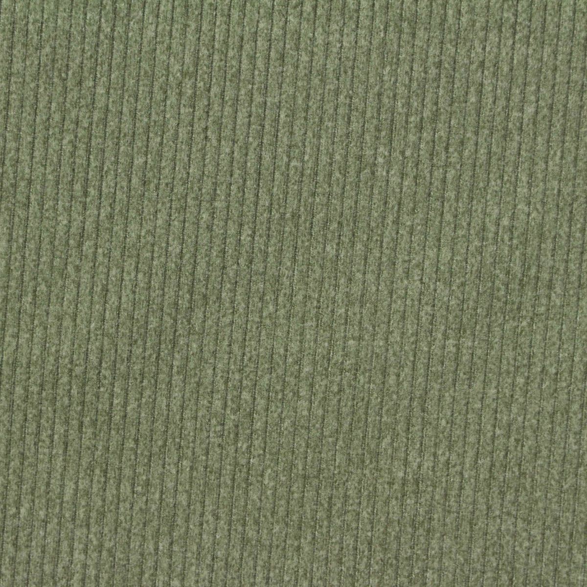 Brushed Polyester Stretch Rib Knit Fabric, 280 gsm, 153 cm — Green