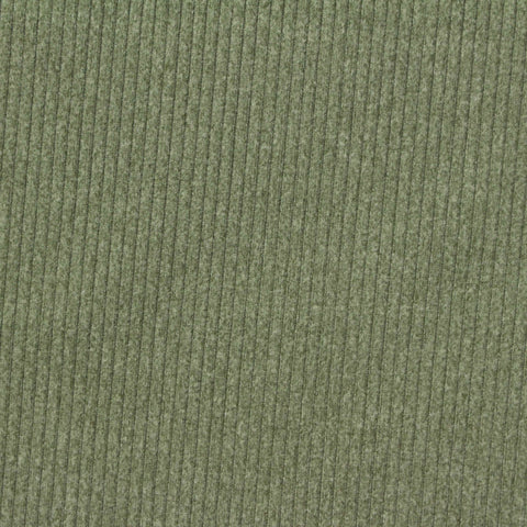 Muted Olive Ribbed Rib Knit, Polyester