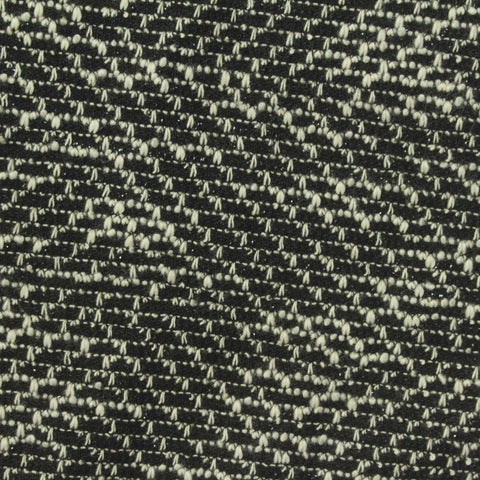 Slub Polyester Cotton Stretch Chunky Knit Fabric, 200 gsm, 150 cm — Black