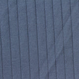 Polyester Viscose Stretch Rib Knit Fabric, 240 gsm — Blue
