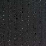 Jacquard Cotton Polyester Stretch Rib Knit Fabric, 190 gsm — Black