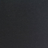 Polyester Viscose Stretch Rib Knit Fabric, 220 gsm — Black