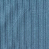 Viscose Stretch Rib Knit Fabric, 240 gsm — Blue