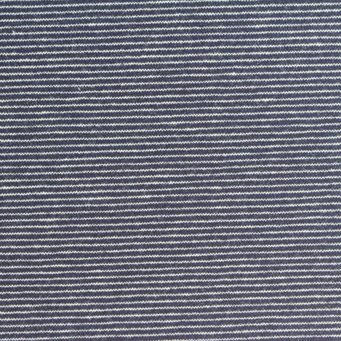 White Horizontal-Stripe Denim, Cotton