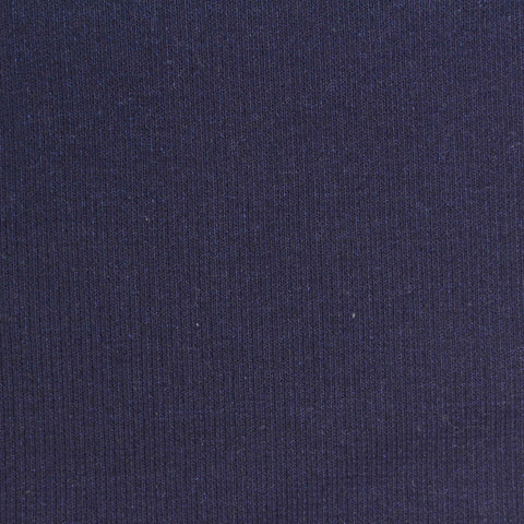 Cotton Stretch Rib Knit Fabric, 340 gsm, 120 cm — Navy
