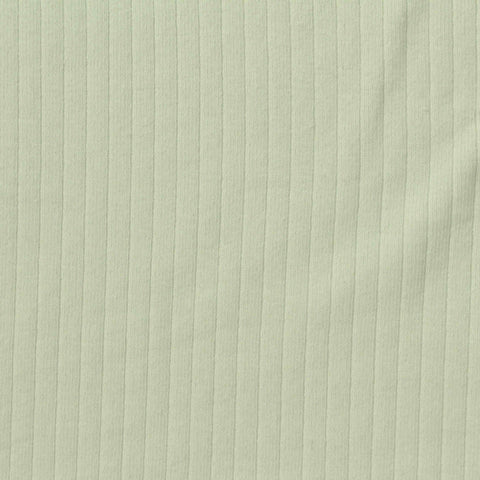 Light Sage Ribbed Rib Knit, Cotton