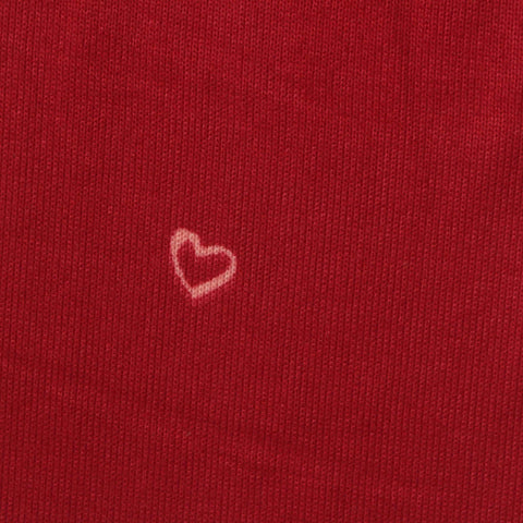 White Heart Jersey Knit, Polyester