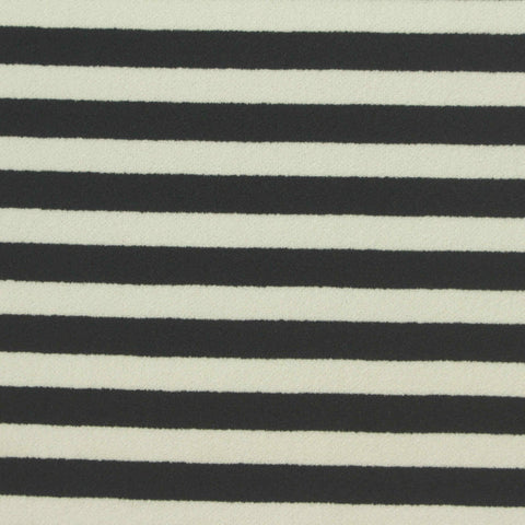 Black Stripes Scuba Knit, Polyester
