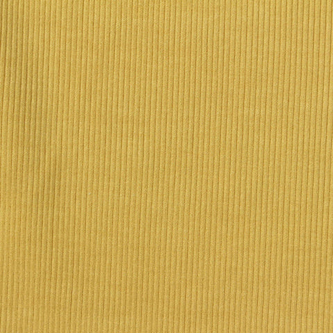 Modal Tencel Lyocell Stretch Rib Knit Fabric, 400 gsm, 124 cm — Yellow