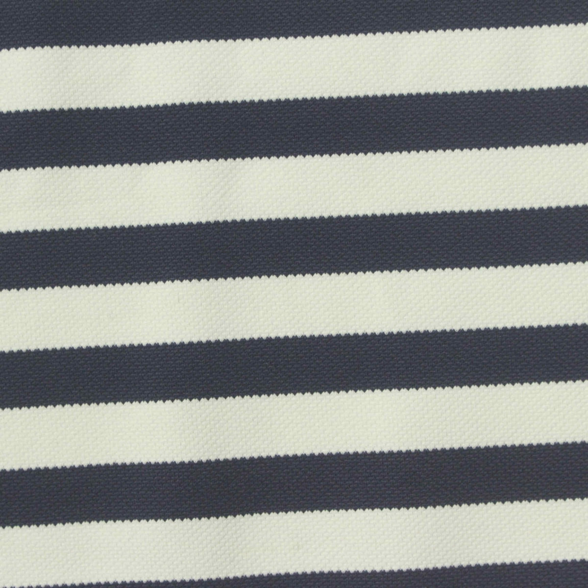 Striped Nylon Stretch Piqué Knit Fabric, 240 gsm, 190 cm — Navy