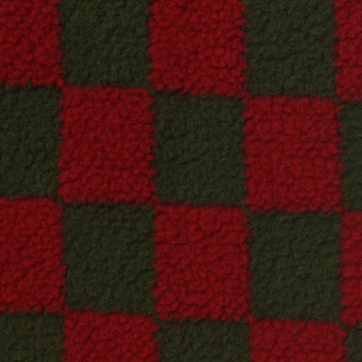 Plaid 100% Polyester Knit Fabric, 390 gsm, 176 cm — Red