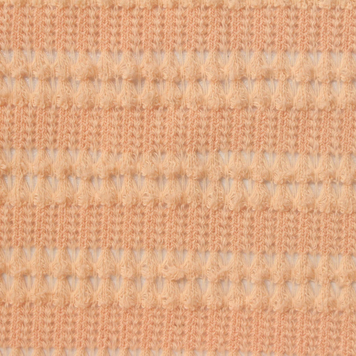 Peach Openwork-Stripe Chunky Knit, Polyester
