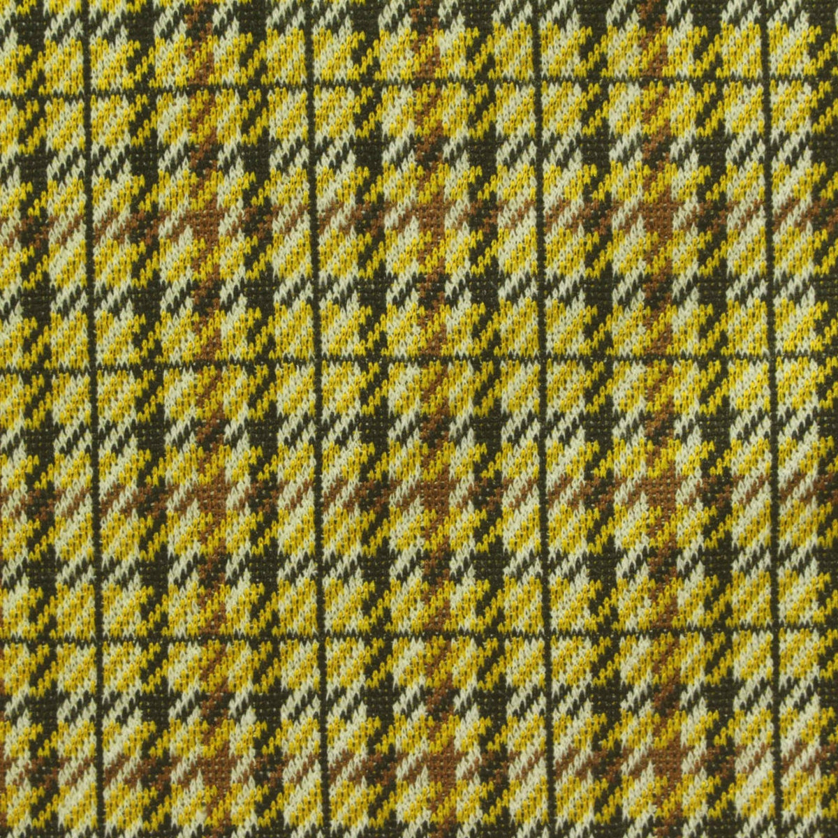Yellow Houndstooth Jacquard, Polyester