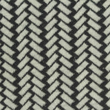 Black Herringbone Interlock Knit, Polyester