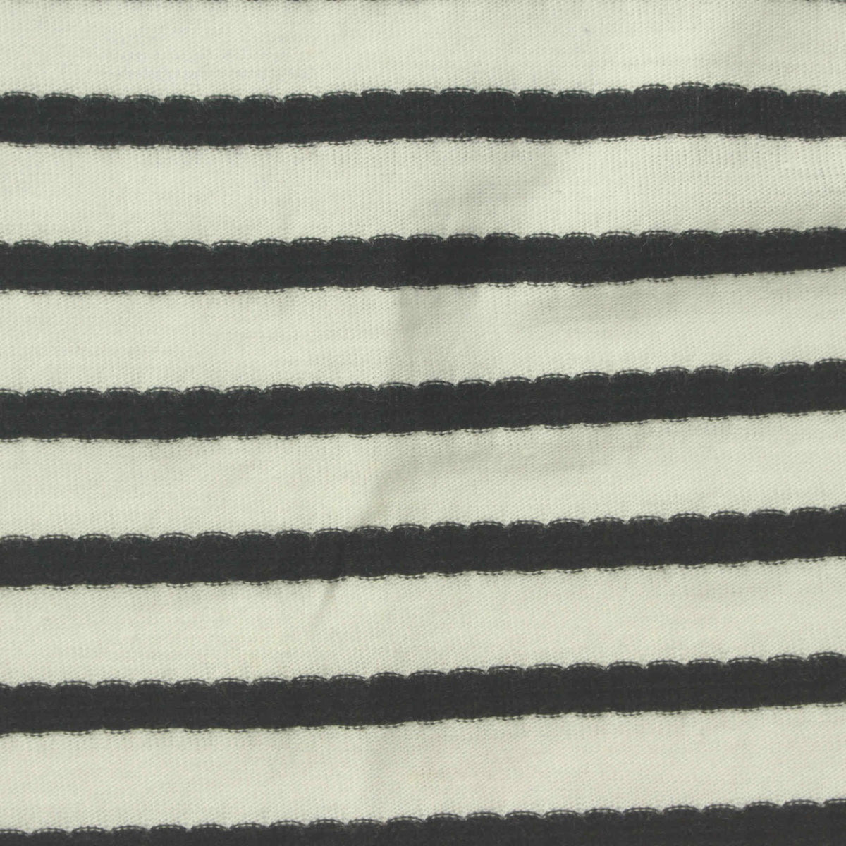 Black Horizontal-Stripe Knit, Poly-Viscose