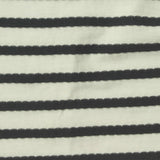 Black Horizontal-Stripe Knit, Poly-Viscose