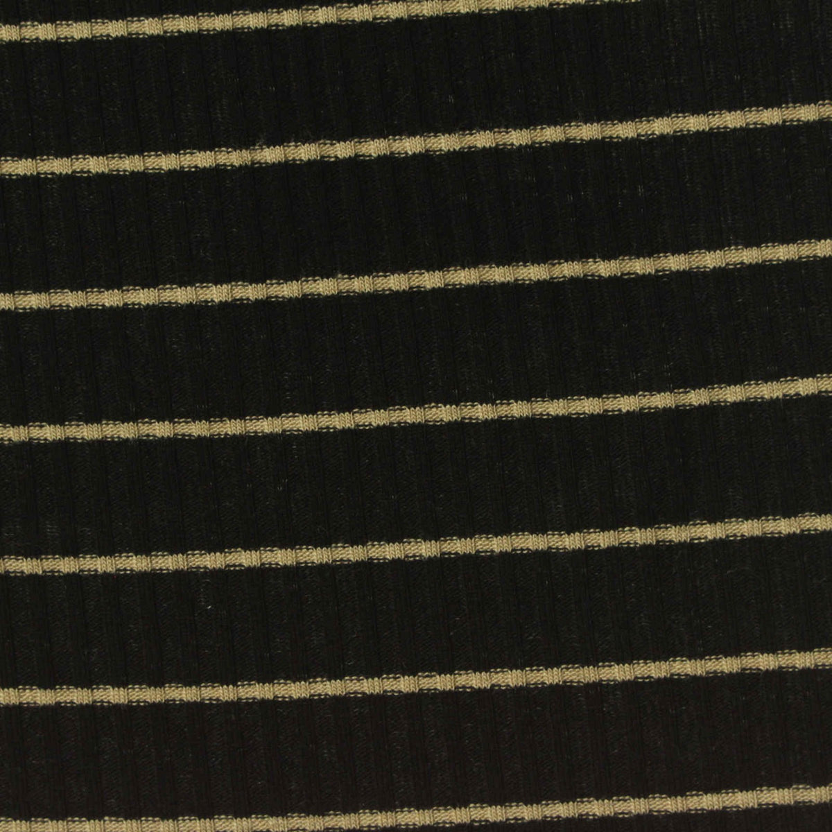 Beige Horizontal-Stripe Rib Knit, Viscose