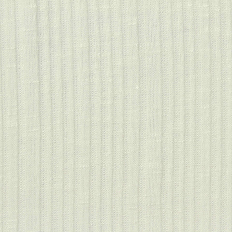 Off-White Ribbed Rib Knit, Poly-Viscose