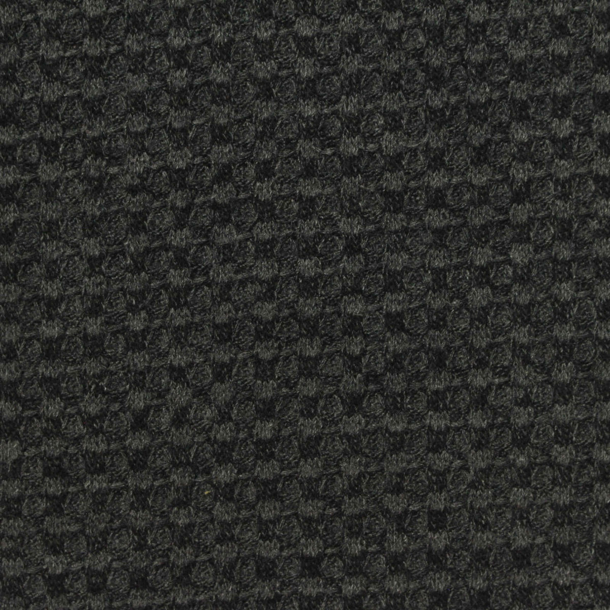 Black Textured Waffle Knit, Poly-Viscose