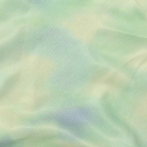 Pastel Green Watercolor Birdseye Knit, Polyester