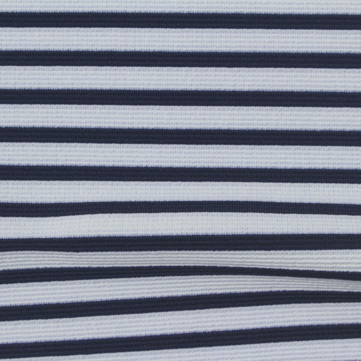 Striped Polyester Stretch Fabric, 300 gsm, 160 cm — Navy