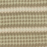 Beige Horizontal-Stripe Waffle Knit, Polyester
