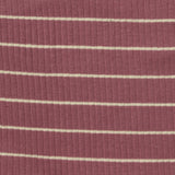 Cream Horizontal-Stripe Rib Knit, Cotton