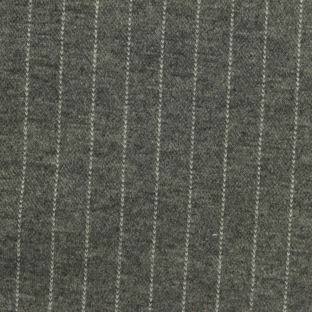 White Pinstripes Interlock Knit, Poly-Viscose