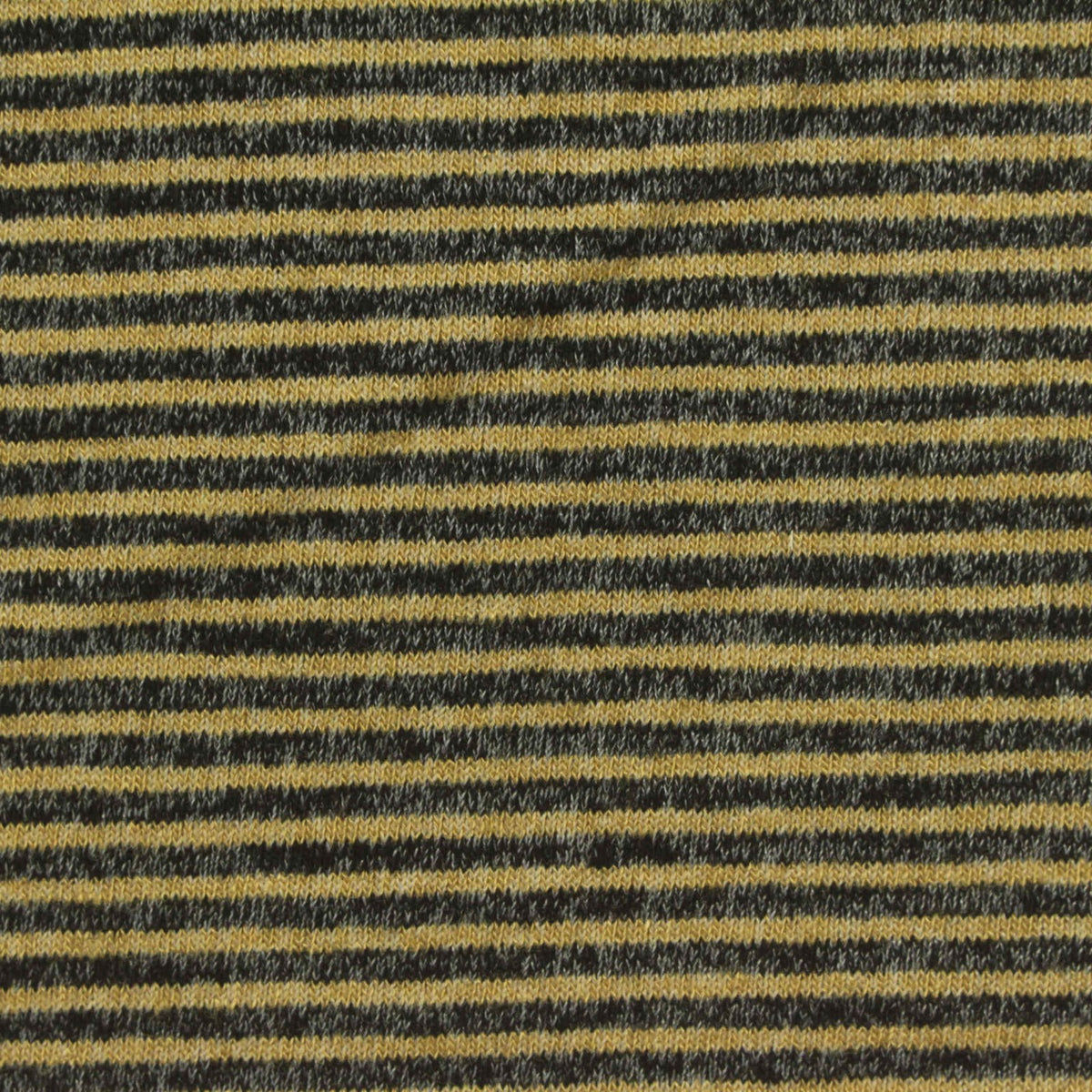 Muted Yellow Horizontal-Stripe Knit, Viscose-Poly