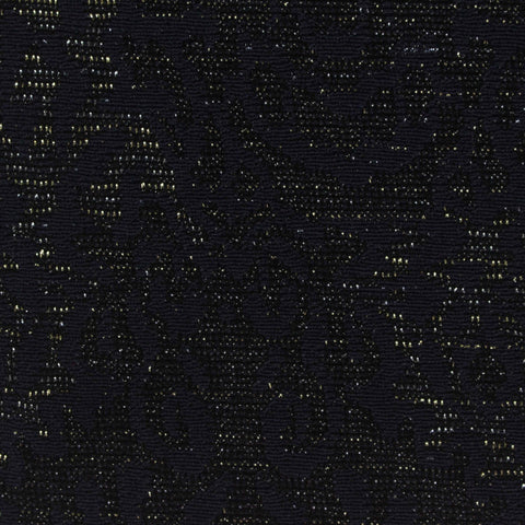 Jacquard Polyester Metallic Stretch Knit Fabric, 190 gsm, 155 cm — Black