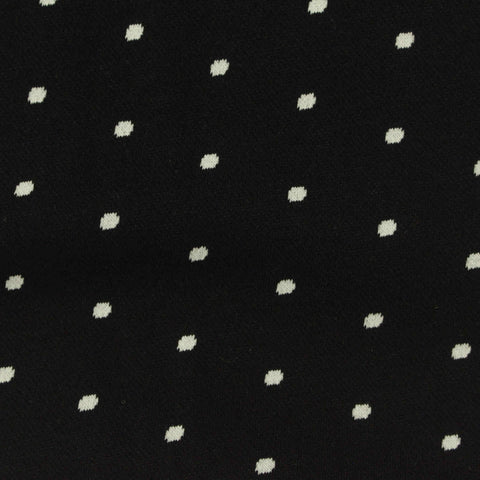 White Dots Interlock Knit, Poly-Viscose