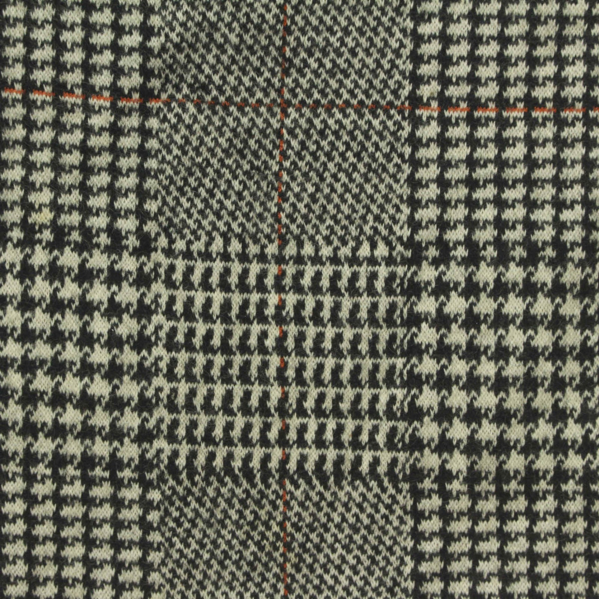 Black Houndstooth Jacquard, Cotton-Poly