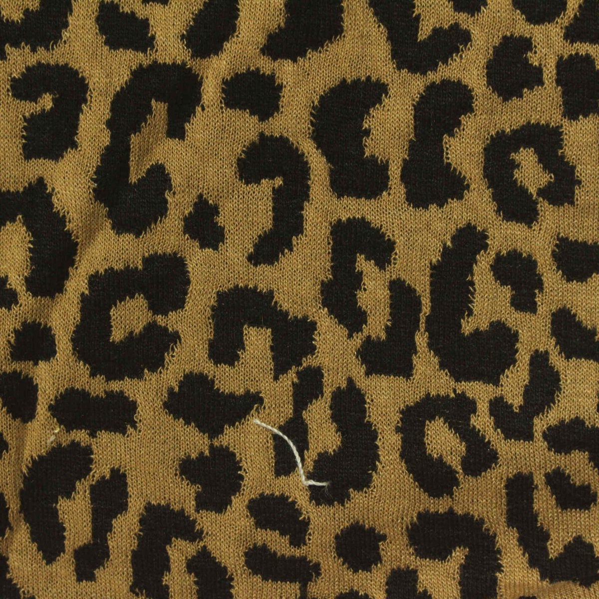 Black Leopard Interlock Knit, Poly-Viscose