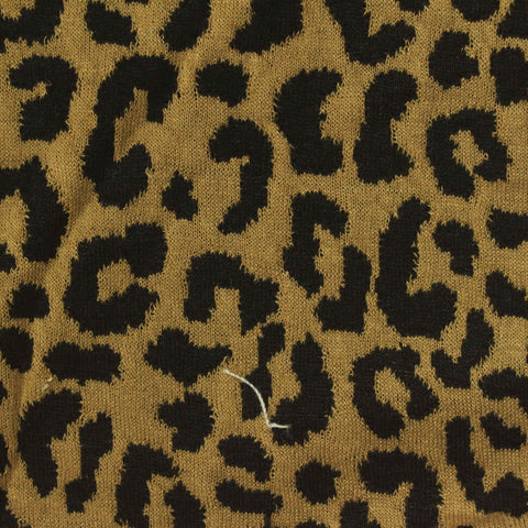 Black Leopard Interlock Knit, Poly-Viscose