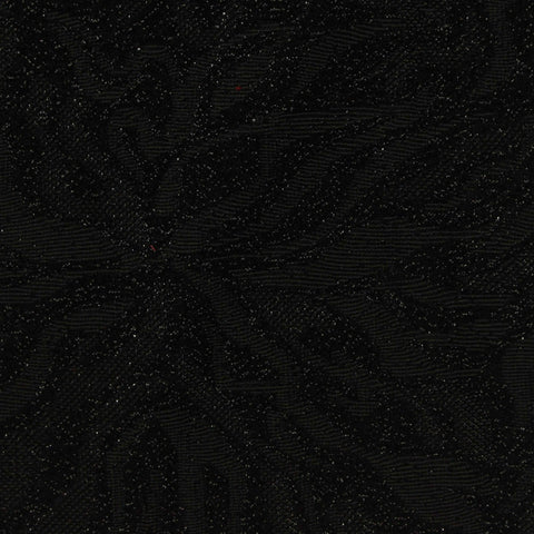 Jacquard Sequin Polyester Stretch Knit Fabric, 170 gsm, 170 cm — Black