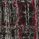 Black Abstract Interlock Knit, Polyester