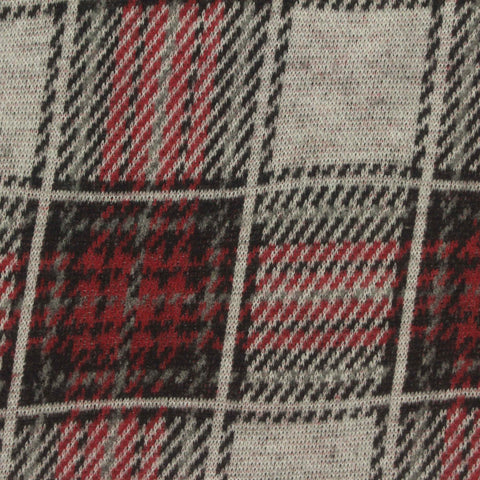 Red Plaid Jacquard, Polyester
