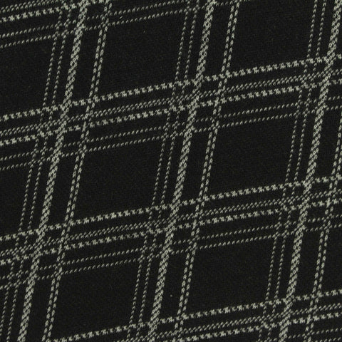 Grey Grid Interlock Knit, Polyester