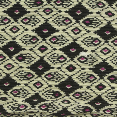 Black Ikat Jersey Knit, Polyester