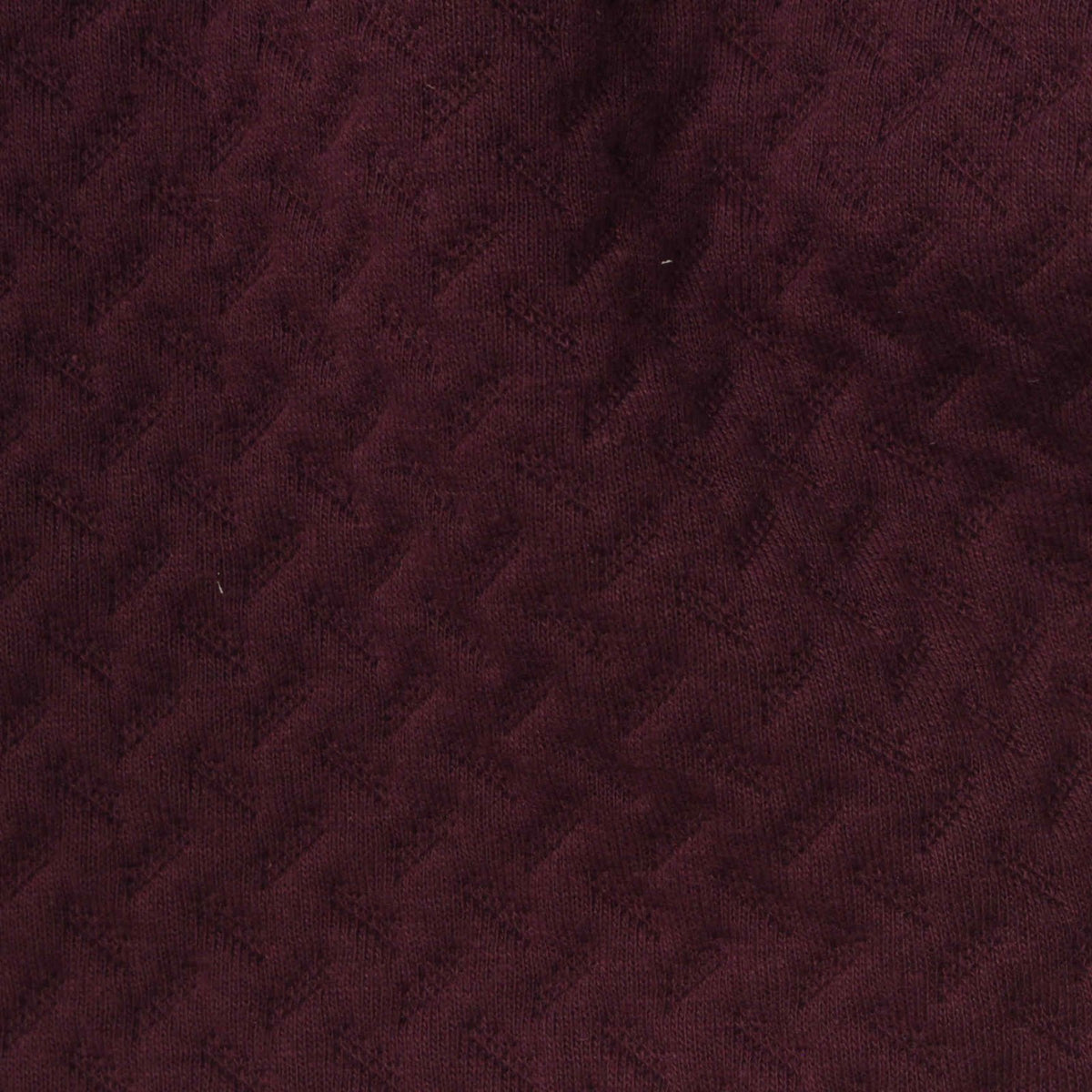 Dark Burgundy Geometric-Chevron Jacquard, Poly-Cotton